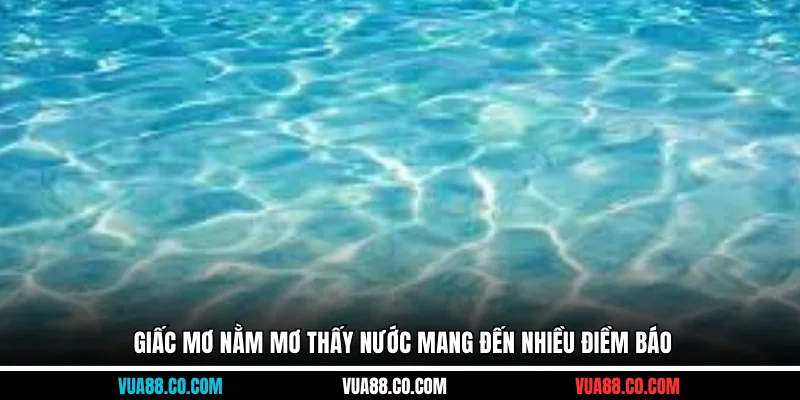 Giấc mơ nằm mơ thấy nước mang đến nhiều điềm báo